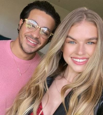 Christian Navarro and his girlfriend Abigail as of 2021