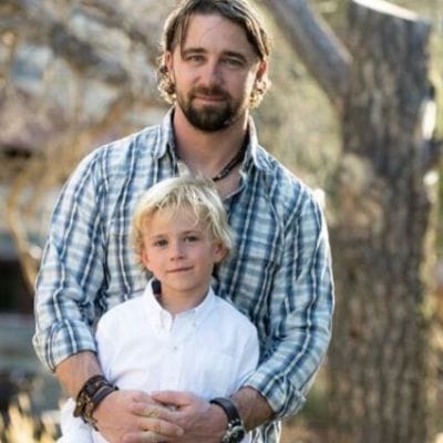 Walker Scobell with his father